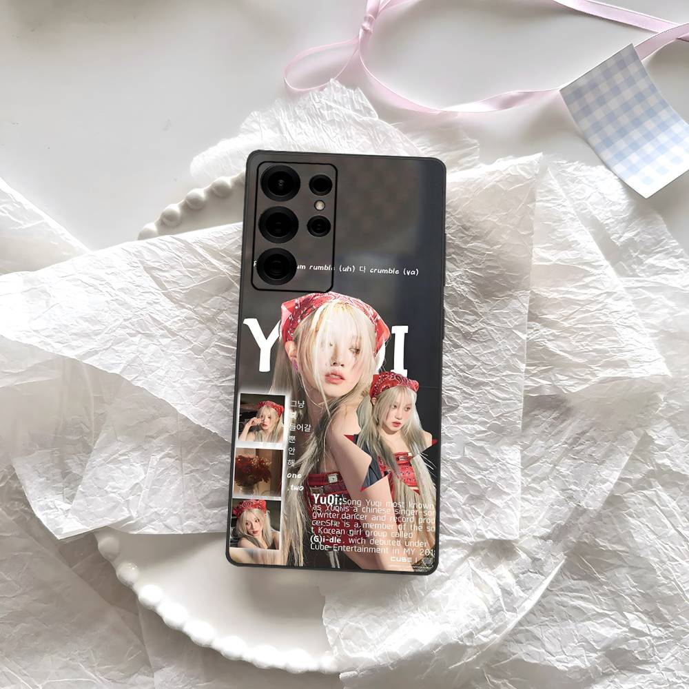 Korean Girl Group Song Yuqi Phone Case For Samsung S 24 fe 25 Ultra plus 20 lite 21 30 22 23 24 22 Ultra 5G Fundas