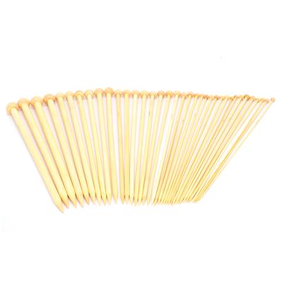 Knitting Needles Set 36 Pcs 18 Sizes Single Pointed Carbonized Bamboo Knitting Needles for Hand