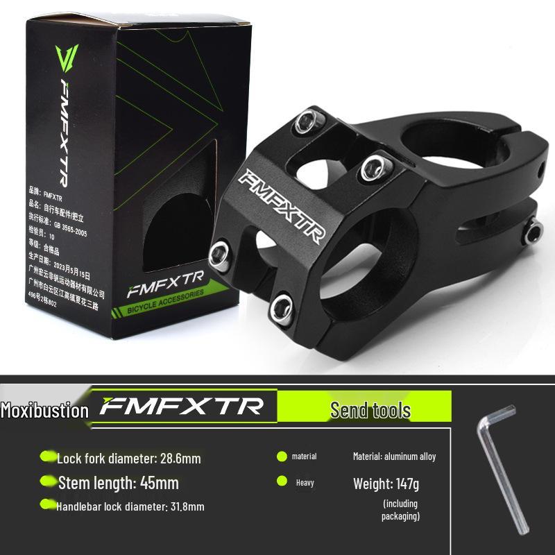 Short Cycling Mountain Bike Stem Handlebar Accessory, 31.8mm Hollow Design