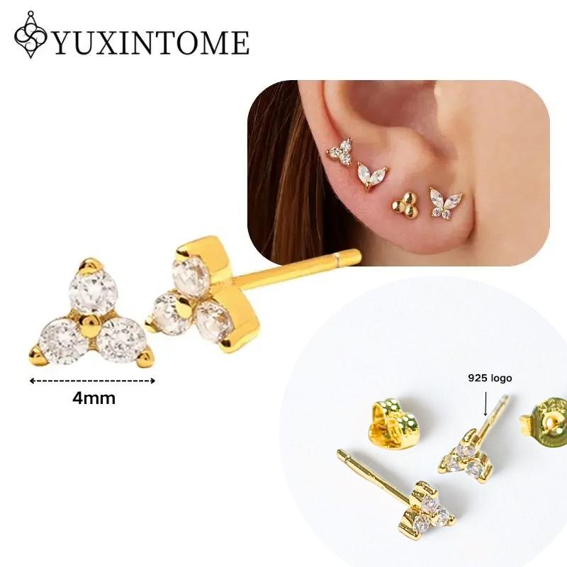 Dames 925 Zilveren Oorstekers Kristal Zirconia Waterdruppels Stud Hoops Goud Huggie Oorbellen Premium Luxe Feest Sieraden