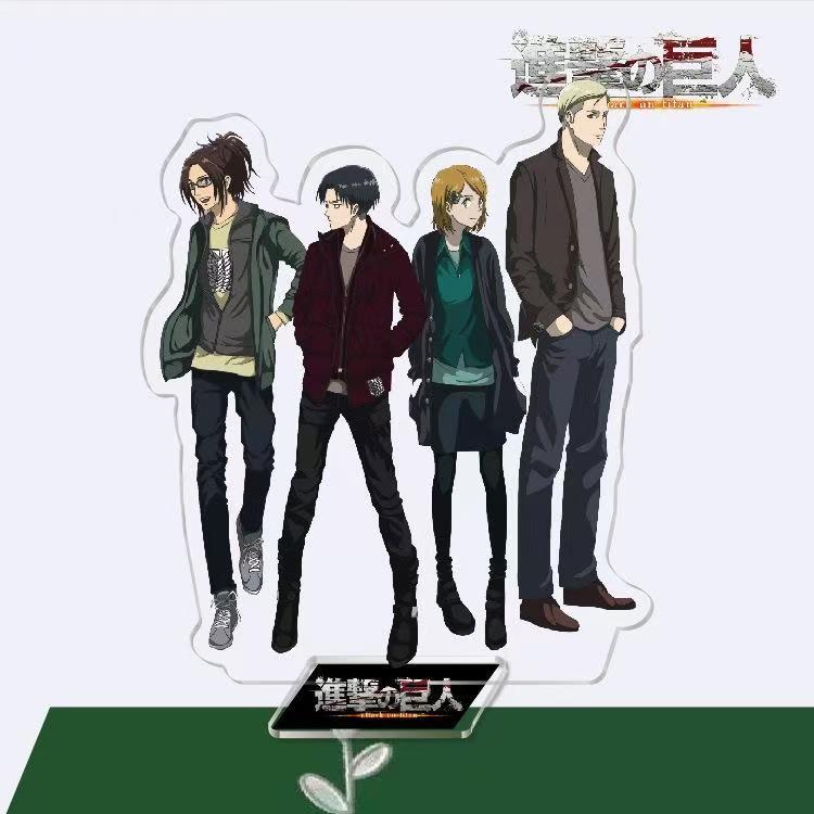 Attack on Titan Eren & Sasha Acrylic Standee, 16cm Large Anime Figure, Double-Sided Film Desktop Decoration, Shingeki no Kyojin Collectible Gift