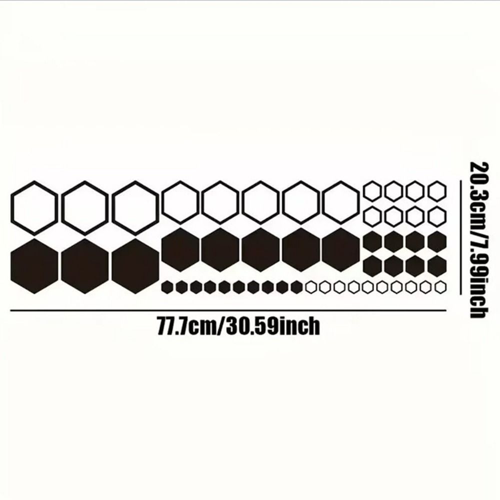 DIY Car Modification Car Decals Trims Waterproof Vinyl Hexagon Honeycomb Decals