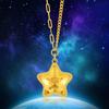 Vietnamese Xingyue Yu Ni Pendant: Gold-Plated Star Necklace with Honeycomb Cut – Perfect Valentine's Gift for Girlfriend