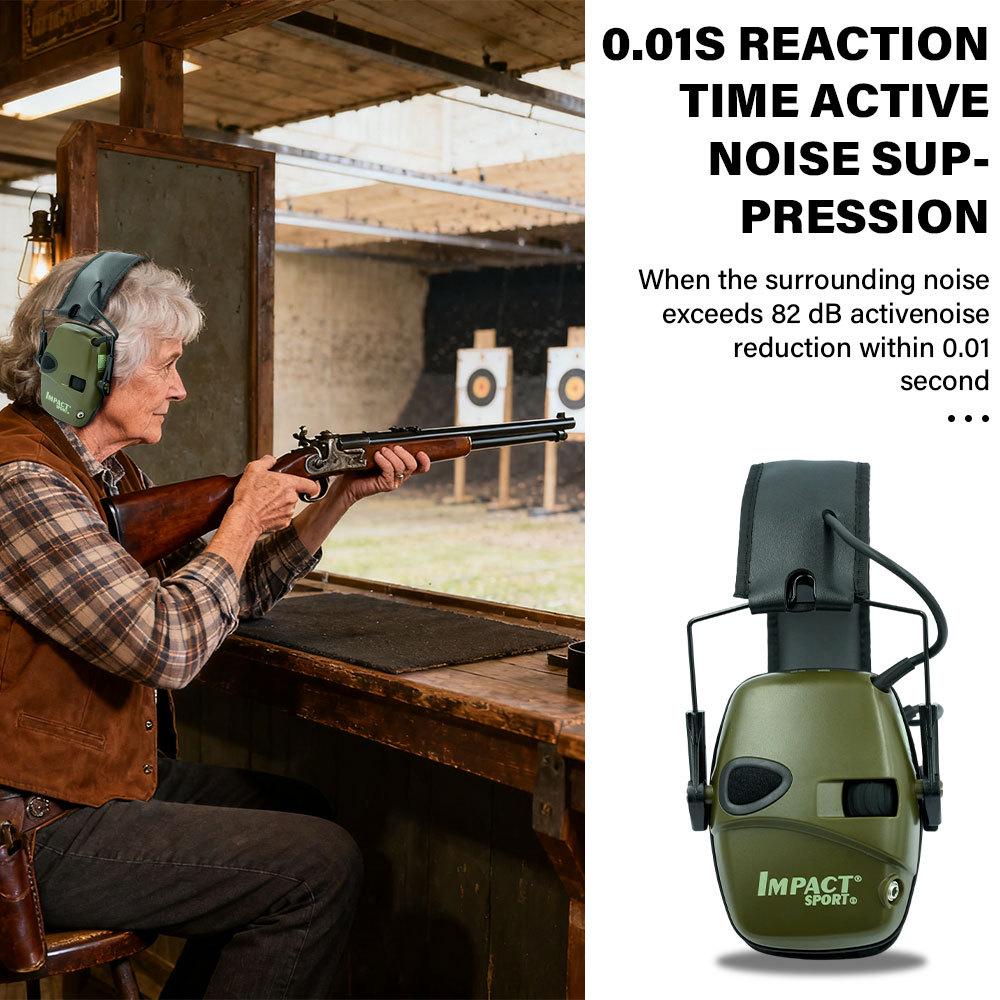 Tactical Noise-Reduction Wired Headset with Earmuffs for Shooting and CS