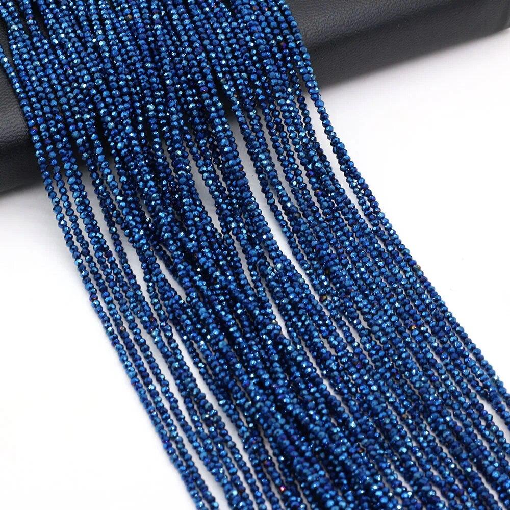 2 mm/3 mm, 2 Stück/Set, Naturstein-Spinell, bunte kleine Perlen, facettierte Glasperlen zur Schmuckherstellung, DIY-Halsketten- und Armbandzubehör