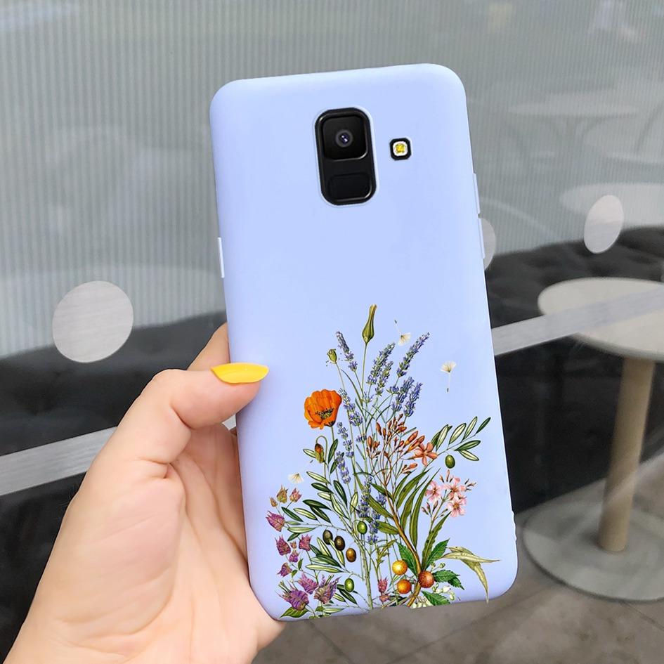 For Samsung Galaxy A6 2018 Case SM-A600F Cute Sunflower Astronaut Phone Cover For Samsung A6 Plus 2018 A6Plus A6+ SM-A605F Coque
