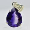 Natural Purple Tourmaline 31.7 Ct CERTIFIED Pear 925 Sterling Silver Pendant MY-PD-154-NS
