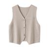 Women's 100% Pure Cashmere Vest - Simple, Fashionable, Solid Color, Warm Sleeveless Knit Outerwear