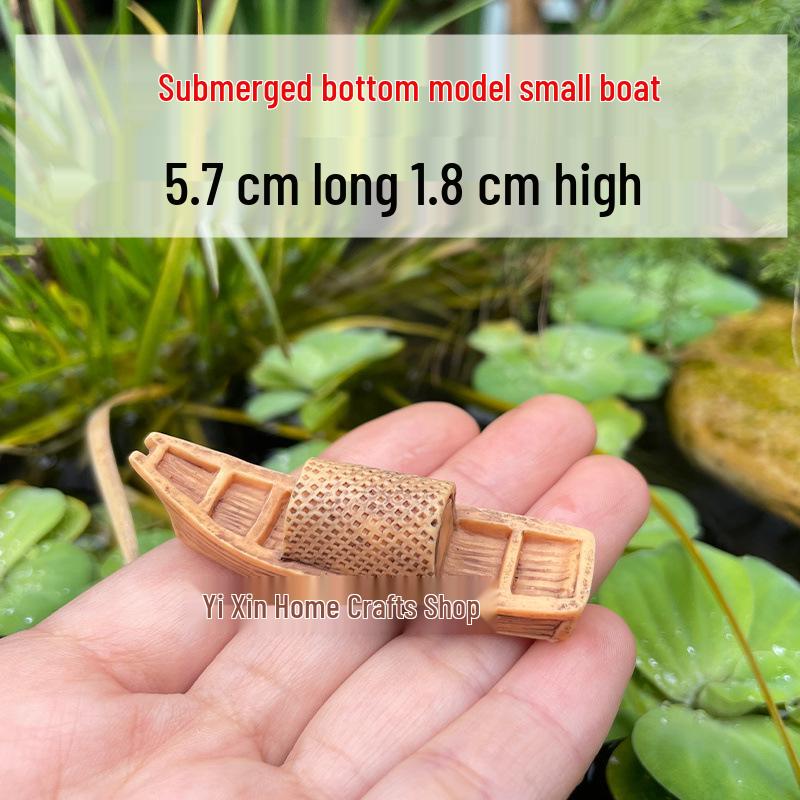 Miniature Floating Boat Ornament - DIY Model for Fish Tank & Landscaping
