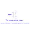 925 Silver 6/8/10MM Pole Length Gold Bead Mini Stud Earring For Women Fine Jewelry Piercing Ear bone Accessories
