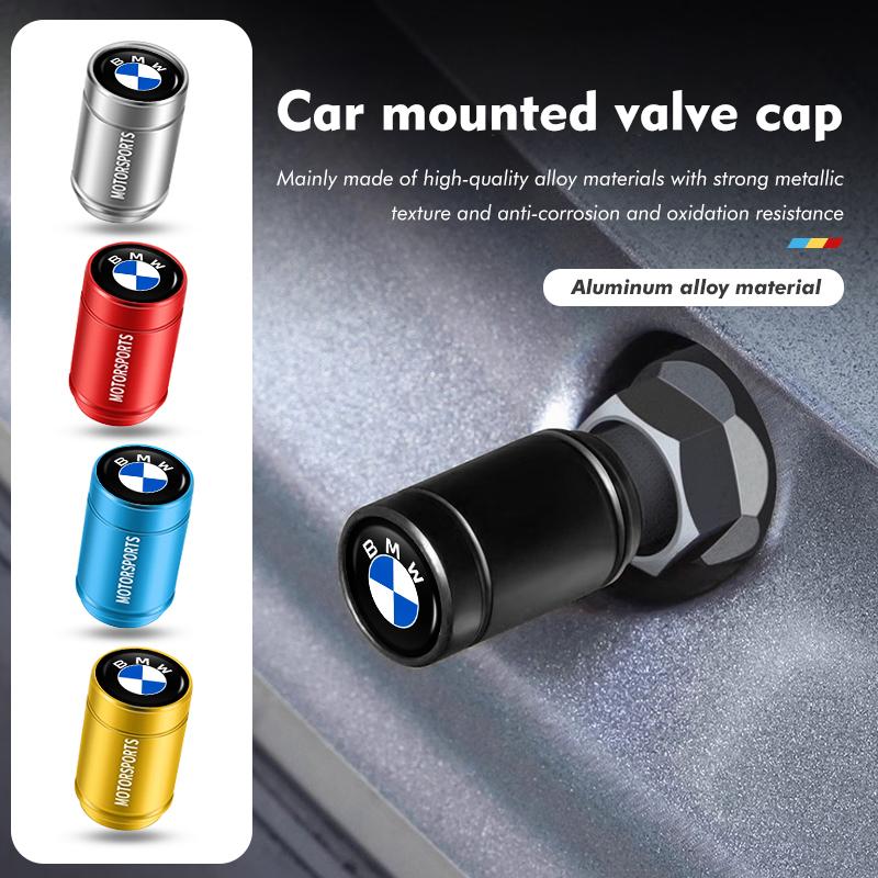 4 Stück Auto Logo Reifenventilkappe Leichtmetallfelge Reifenventil Staubkappe Zubehör für BMW Performance X1 X3 E39 E46 E90 F20 E60 F30 M3 M5