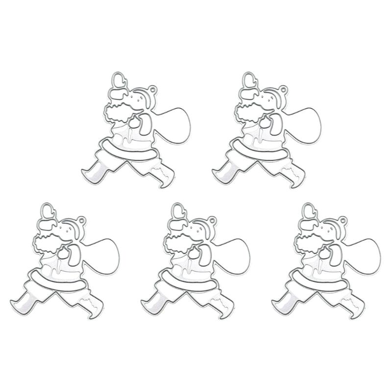 5 Pcs Christmas Tree Cutting Dies Embossings Stencils Christmas Metal Die Cuts for DIY Scrapbooking Card Decoration