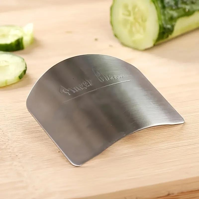 1/2 Pcs Stainless Steel Anti-cut Finger Guard Safe Slice Vegetables Hand Protection Cover Durable Kitchen Cutting Safety Tool