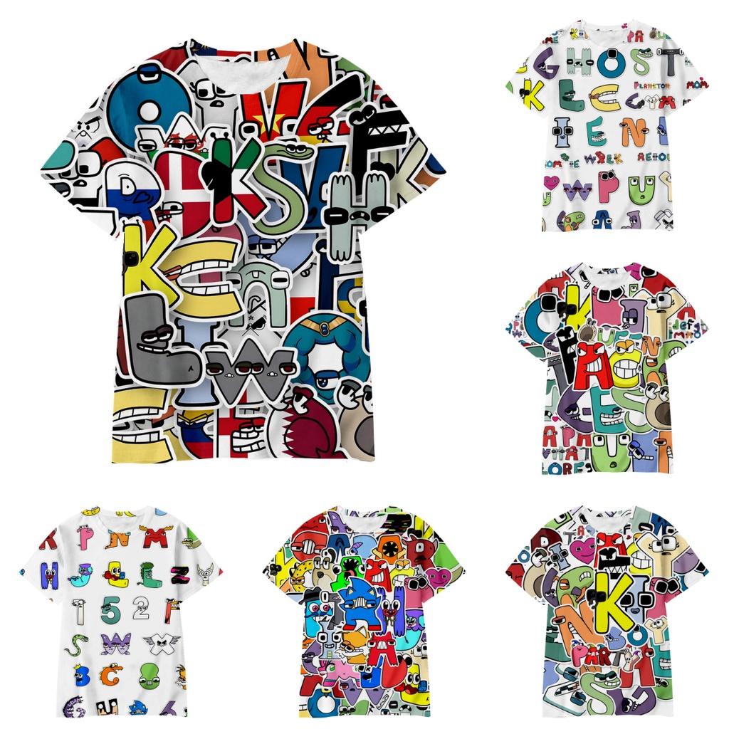 Alphabet Lore Unisex Freizeit-T-Shirt Cosplay-Oberteile Für Kinder
