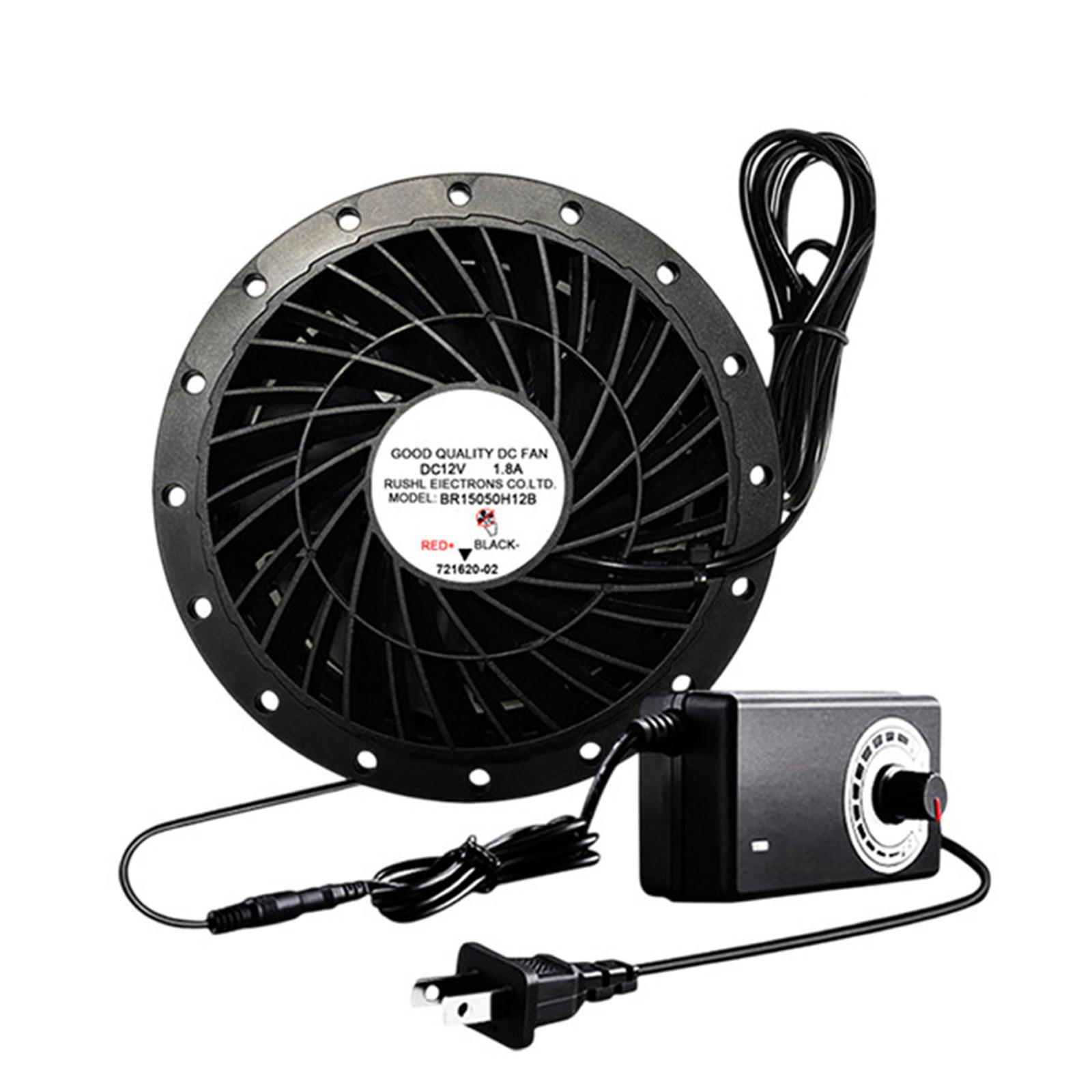 

Exhaust Fan 6500RPM 12V 1.8A Air Exhaust Extractor Fan Ventilator for Humidity Elimination Kitchen Bathroom Projects чорний