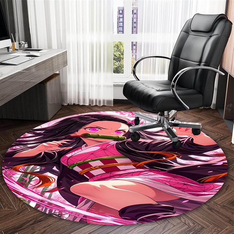 1pc nezouko  Carpet, Round Rug, Comfortable, Suitable for Entryways, Living Rooms, Office, And Bedrooms, Christmas Decoration
