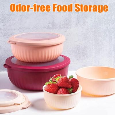 4Pcs Food Container with Sealed Lid Salad Fresh-keeping Box Rice And Noodle Container for Soup Oatmeal Ramen Camping College Dorm