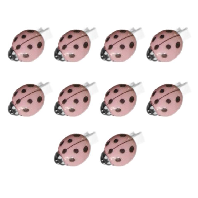 10PCS Realistic Ladybird Hairpins for Kids Teens Hair Barrettes Sweet Style Hair Ornaments for School Event Outings
