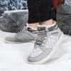 TUINANLE Winter Thick Bottom Plush Fur Snow shoes Warm Cotton Shoes Women's Casual Lace Up Keep Warm sneakers