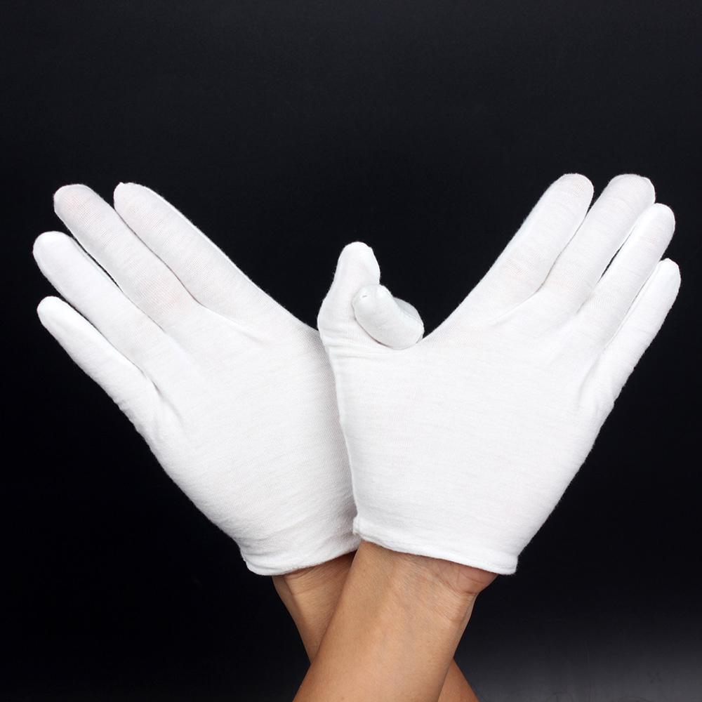 M MBAT 1 Pair Musical Instrument Gloves White Soft Spandex Profession Gloves Maintenance Tools Sax Inspection Parts Accessories