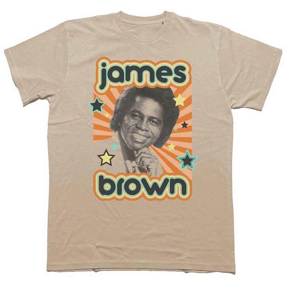 James Brown Stars T-Shirt Sand Color Cotton Full Size S-5XL BL1740 L