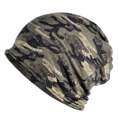 WHITE FANG Knit Hat Neck Warmer Camouflage Military Hat Cap Fleece Lining CA437 Autumn/Winter Men's (01 Green)