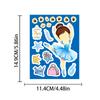 8/16Sheets Cartoon Ballet Girl Making Face Puzzle Stickers DIY Notebook Children Educational Toys Waterproof Party Gift Stickers