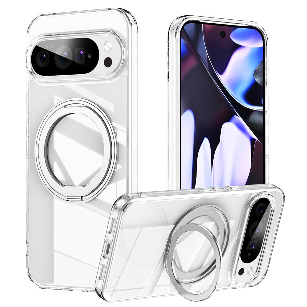 Für Google Pixel 10 Pro XL Hülle Kompatibel mit MagSafe TPU+Acryl+Metall Ständer Matte Handyhülle