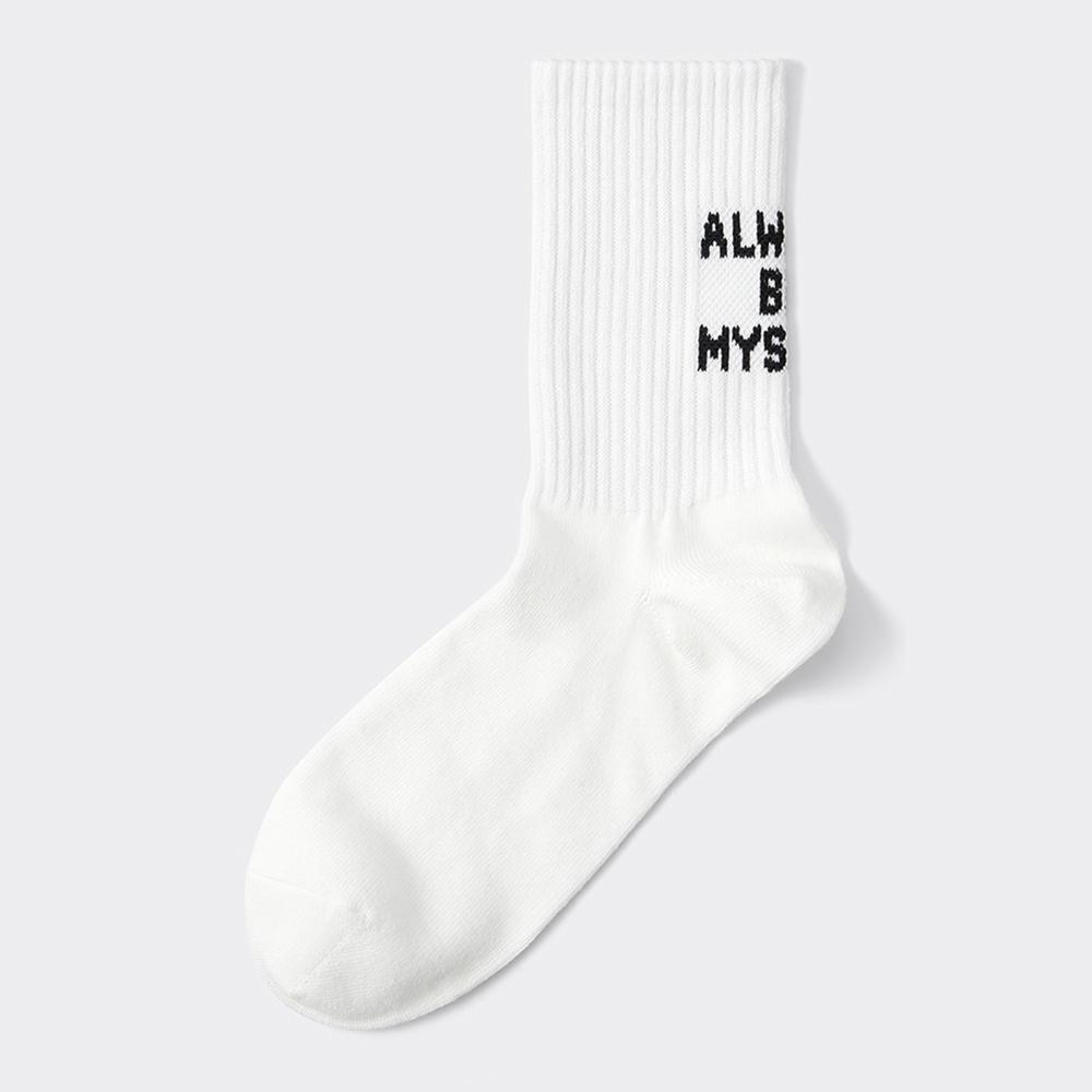 

Высокие носки GU by Uniqlo с логотипом сзади