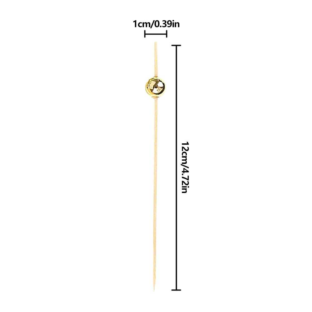 100 STÜCKE 12 cm Einweg-Bambusgabel Gedreht Party Buffet Obst Desserts Pick Spieß Essen Cocktail Sandwich Gabel Stick