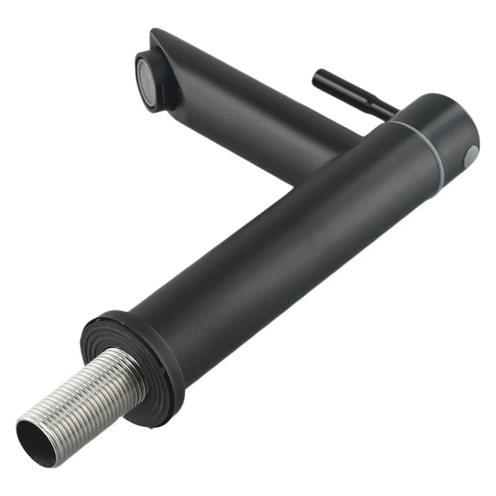 Black Basin Kitchen Bathroom Single Cold Sink Tap Cold Matte Sink Faucet Taps G1/2 Installation Thread Bathroom Accessories