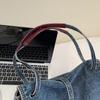 Vintage Denim Bag Women's Large Capacity Shoulder Bag Commuter Tote Bag