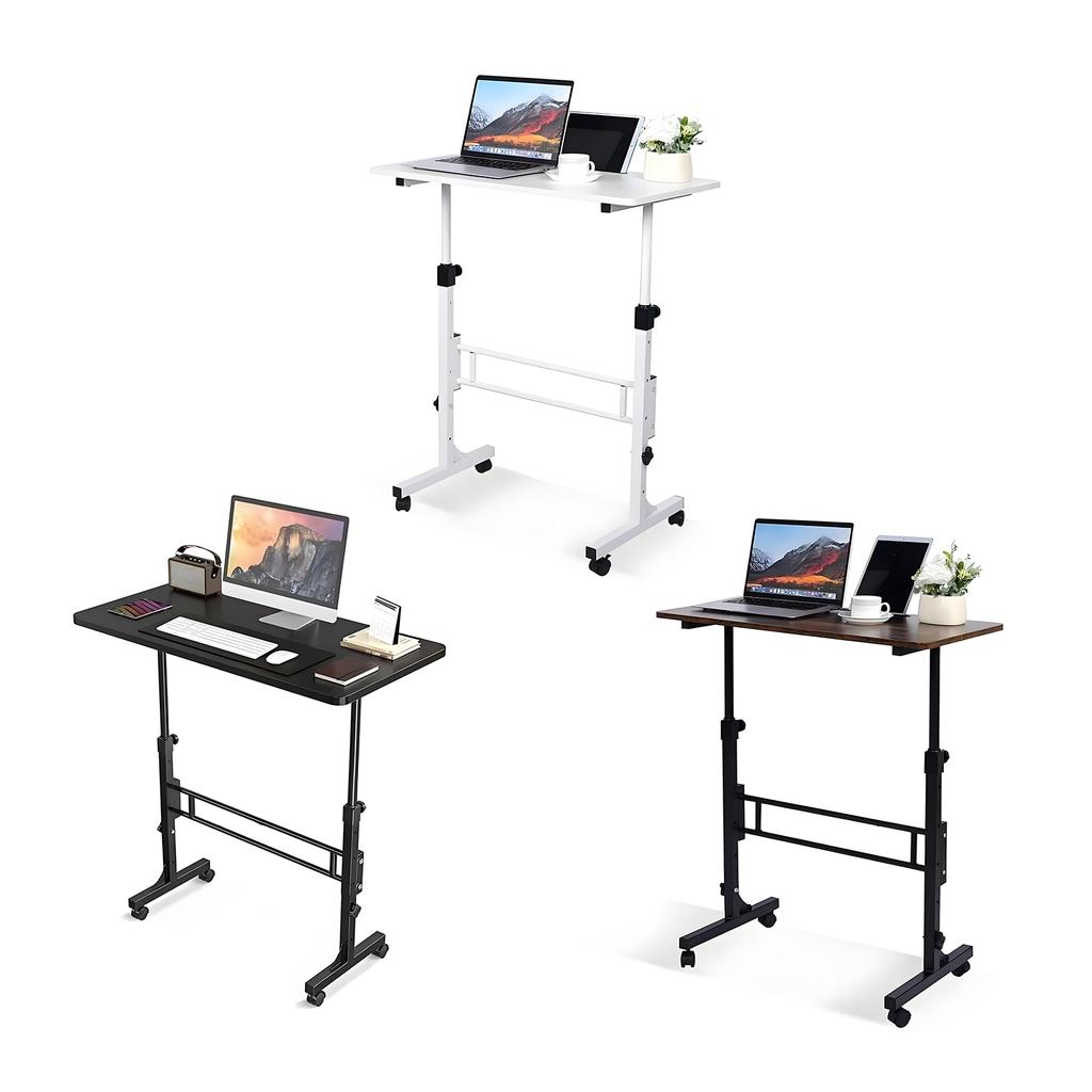 Portable Laptop Desk Adjustable Height Small Computer Desk 16x31.5 Inch for Home Office