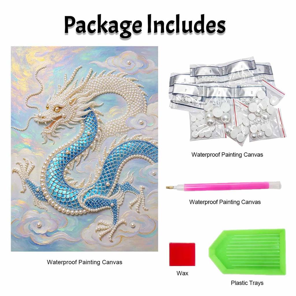 Dragon Pearl Kit 5D DIY Round Rhinestone Art Craft for Adults Home Wall Decoration Beginner Friendly Frameless Design 139