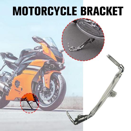 Skeleton Middle Finger Motorcycle Kickstand Heavy Duty Universal Motorbike Alloy Foot Support Stand Motorbike Accessories