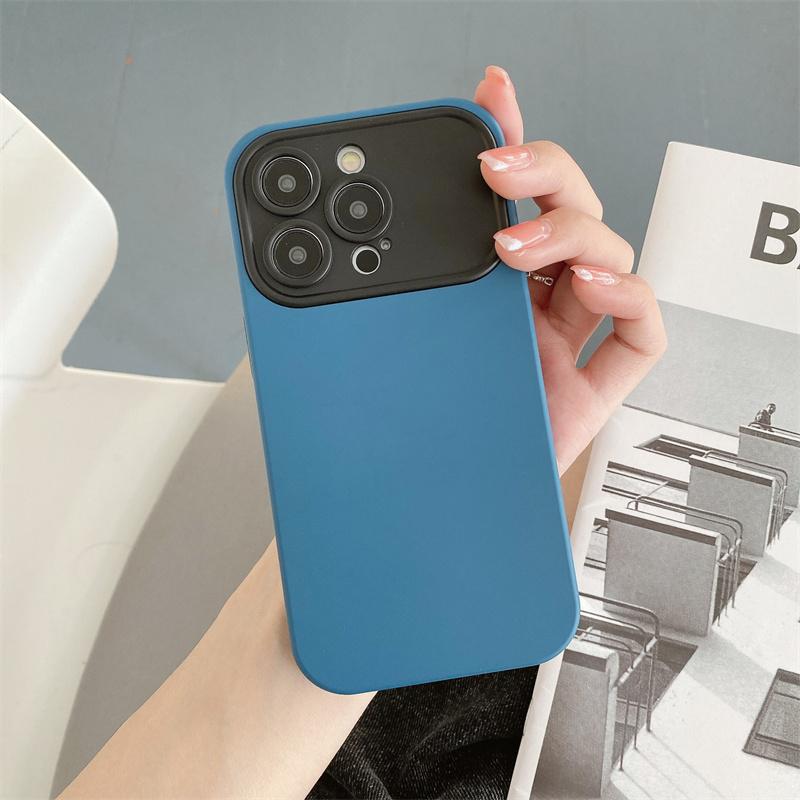 Luxury Fashion Large Window Skin Feeling Silicone 2-in-1 Phone Case For iPhone 14 13 12 11 Pro Max X XS XR XS Max Shockproof Cover