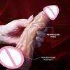 Realistic Dildos Skin Sliding Foreskin Testicles Dildo Penetration Anal Vaginal Stimulation Penis Dick Adult Sex Toys for Woman