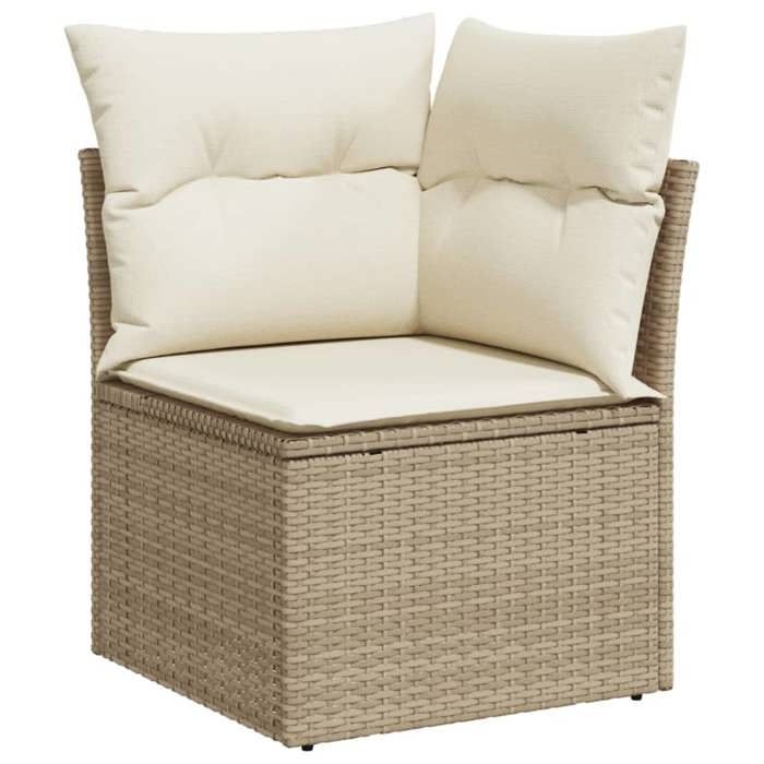 VidaXL Garden Lounge Set with Cushions 7 Pcs, Patio Sofas, Patio Furniture Set, Outdoor Furniture, Beige 3222897