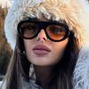 New Small Frame Toad Round Sunlasses for Women Fashion Outdoor Sunshade Eyewear Men Uv400 Luxury Brand Design Eyeglass