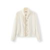 Semir Women's Autumn Textured Ruffle Trim Curved Sleeve Jacket