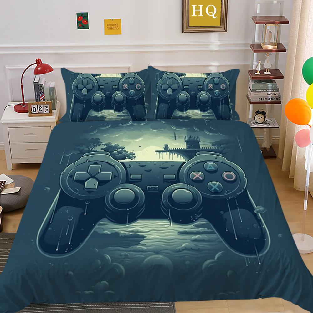 3D Game Console Printing Bedding Set Twin Size Bed Set Cover Children Fashion Design Pillowcase High Quality Bedspread