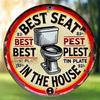 Vintage Metal Tin Sign 8x8 Inch Round Wall Art Home Bar Man Cave Garage Decor