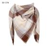 Sciarpa a scialle triangolare a quadri in finto cachemire stile europeo americano - Scaldacollo alla moda versatile per primavera, autunno, inverno