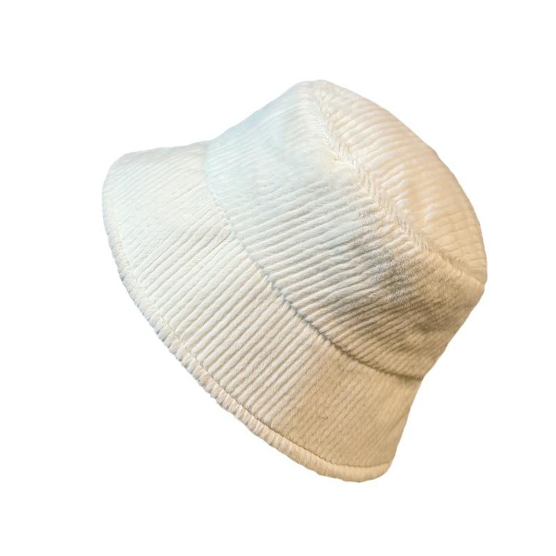 Nowy Styl Kapelusz Rybacki Damski Zimowy Futro Norki Wszechstronny Kapelusz Typu Basin Japoński Jednolity Kolor Pogrubiony Kapelusz Bucket Zimowy Modny