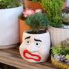 Resin Face Planter Funny Design Decorative for Yard