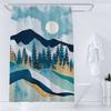 1Pc Art Japanese Pattern Shower Curtain Waterproof Printed Polyester Fabric Bathroom Partition Curtain Home Decorative Curtain