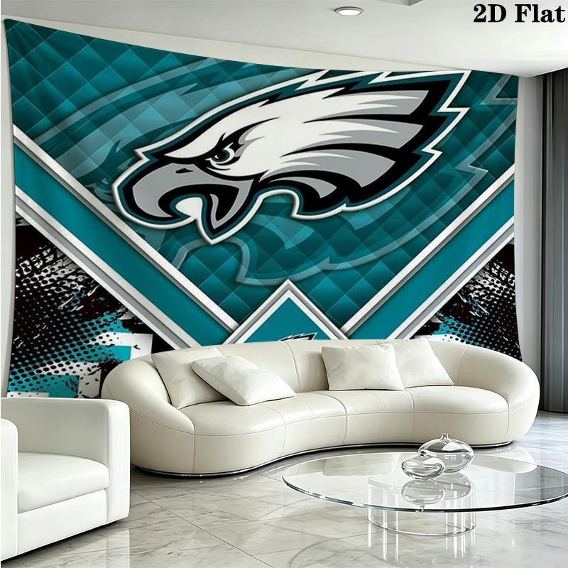 Philadelphia Eagles Wall Tapestry Aesthetic Wall Hanging Printed Fabric Blanket Decorative Tapestries for Bedroom Living Room Home Decor
