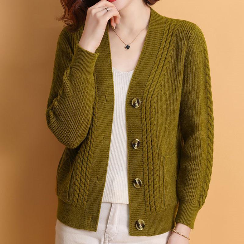 Retro stílusú, laza kötésű kardigán nőknek