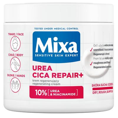 Mixa Urea Cica Repair+ Regenerating Cream Face Hands Body 400ml