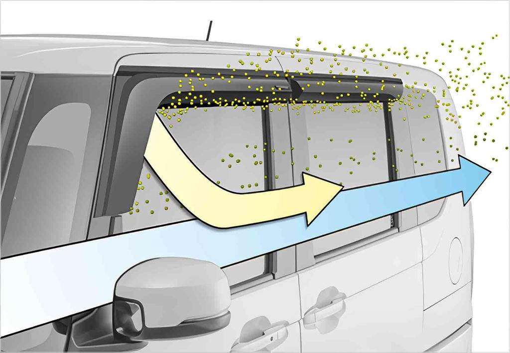 MUGEN Ventilated Visor (Rear Set) for Honda N-BOX (CUSTOM) JF3 (Part Number: 72450-XNH-00S0)